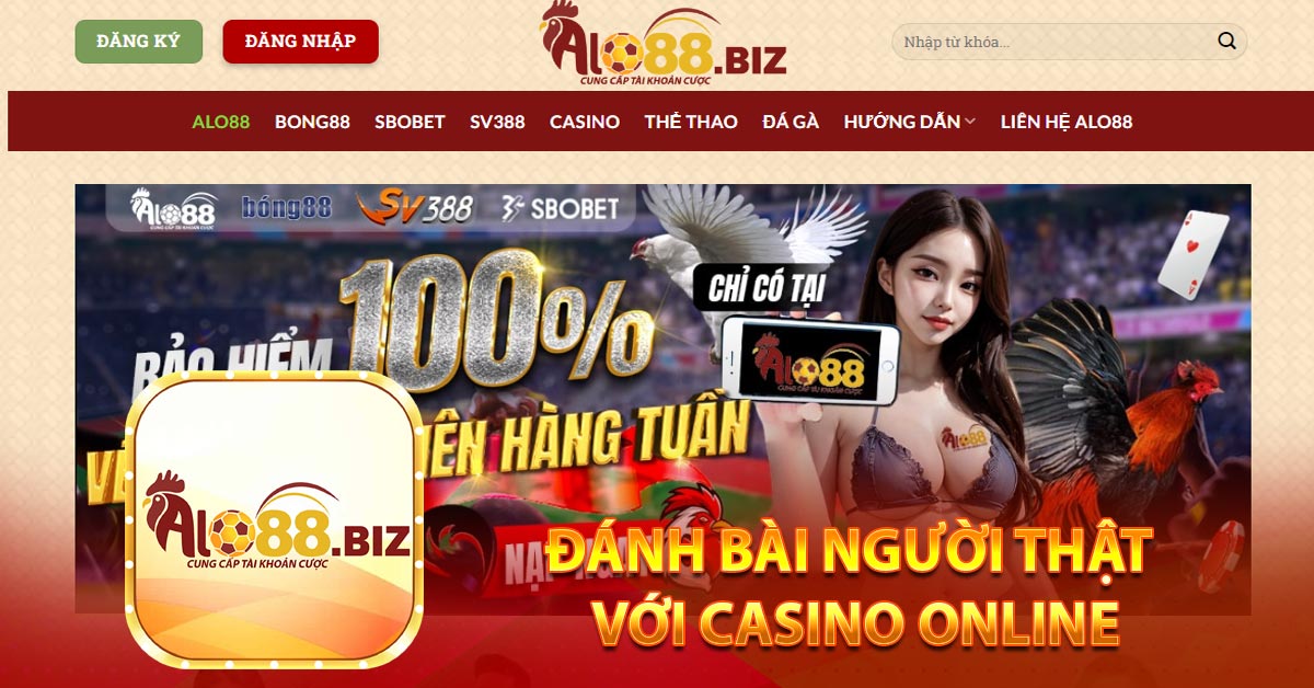 Đánh bài người thật với casino online